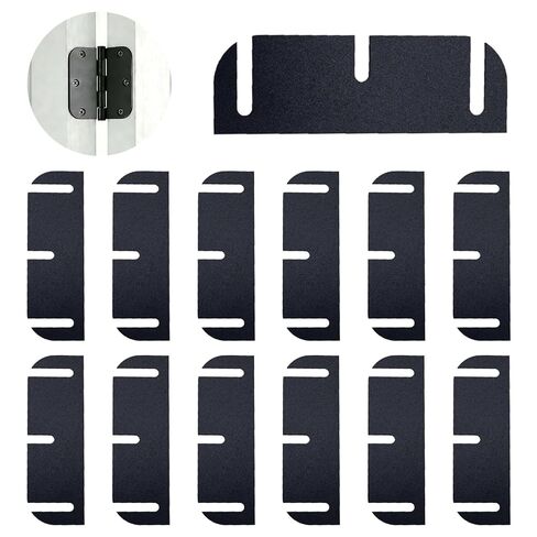 12 PCS Door Hinge Shims, 3.5 Inch Door Hinge Spacers Kit, Trimmable Hinges Shims PC Material for Door Repair & Alignment,0.05" Thickness in Saudi Arabia