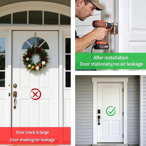 3.5 - Inch Trimmable Door Hinge Shims 0.060 - Inch Thick, Fill Gaps, Used to Solve Door Air Leakage, Sticking and Misalignment-18 Pack in Kuwait