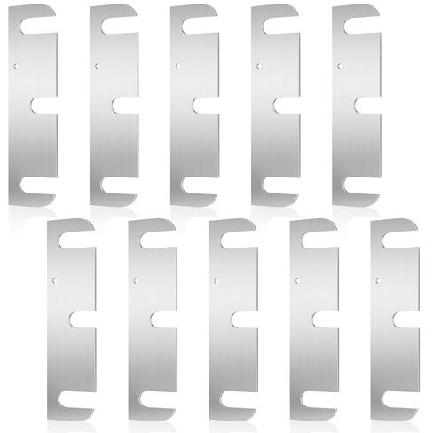10 Pcs Hardware Door Hinge Shims Stainless Steel Metal Coated Finish Door Hinge Shim for Repair Kit (4 Inch,Silver) in Saudi Arabia