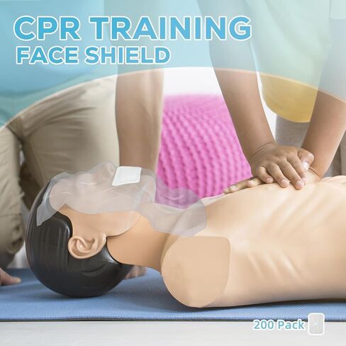 200 Pack CPR Training Shields -Individually Wrapped Protectors for Manikin Safety in Kuwait