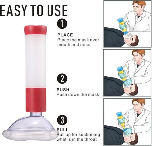 Airway Choking Rescue Device Storage Bag - Lightweight Drawstring Case for Quick Access Color Red-Z1 in Kuwait