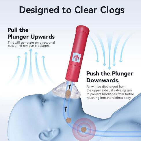 Airway Choking Rescue Device Storage Bag - Lightweight Drawstring Case for Quick Access Color Red-Z1 in Kuwait