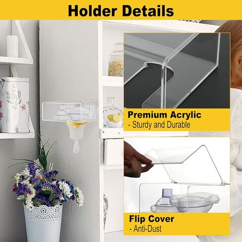 Beautyflier Wall-Mounted Holder for LifeVac Choking Rescue Device, Durable Acrylic Shelf Box for Airway Suction Device, Holds 1 Device + 1 Mask, Easy to Install and Access (Holder Only) in Kuwait