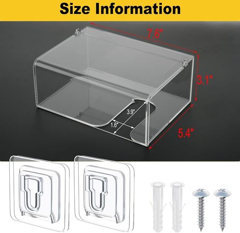 Beautyflier Wall-Mounted Holder for LifeVac Choking Rescue Device, Durable Acrylic Shelf Box for Airway Suction Device, Holds 1 Device + 1 Mask, Easy to Install and Access (Holder Only) in Kuwait