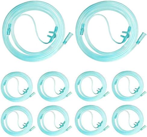 10PCS Super Soft Oxygen Tubing，Ultra Soft 6.65 Feet Nasal Cannulas for Oxygen, with Comfort Nose Piece &Standard Connection,Sterile Packaged in Kuwait
