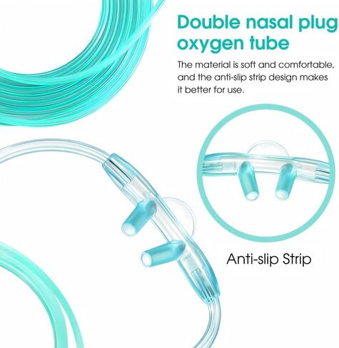 10PCS Super Soft Oxygen Tubing，Ultra Soft 6.65 Feet Nasal Cannulas for Oxygen, with Comfort Nose Piece &Standard Connection,Sterile Packaged in Kuwait