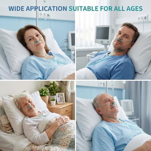 10PCS Super Soft Oxygen Tubing，Ultra Soft 6.65 Feet Nasal Cannulas for Oxygen, with Comfort Nose Piece &Standard Connection,Sterile Packaged in Kuwait