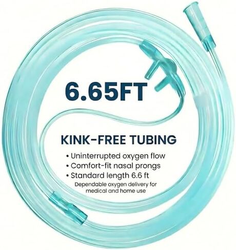 10PCS Super Soft Oxygen Tubing，Ultra Soft 6.65 Feet Nasal Cannulas for Oxygen, with Comfort Nose Piece &Standard Connection,Sterile Packaged in Kuwait