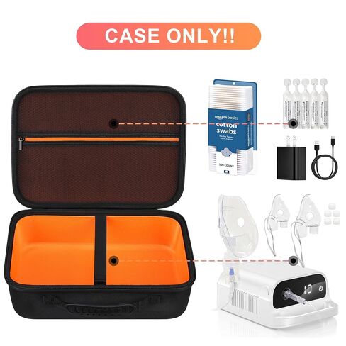 BOVKE Case for Smart Nebulizer for Breathing Problems, Desktop Inhaler Nebulizer for Adults and Kids, Digital Asthma Jet Nebulizer Machine Bag for Home Use, Space for Masks, Tubing, Mouthpiece, Black in Kuwait