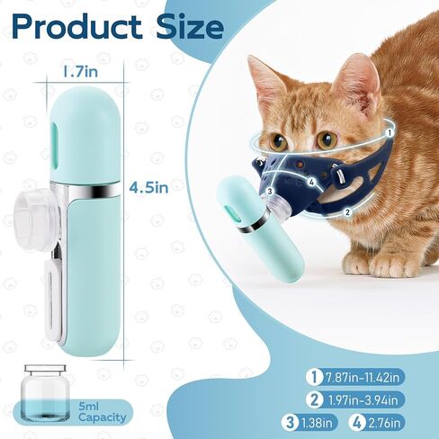 Cat Nebulizer, Pet Low Noise Nebulizer, Portable Handheld Nebulizer of Mist with Mask, Cat Inhaler for Travel or Home Daily Use for Breathing Problems, Used at Home, Outdoor Use (S) in Kuwait