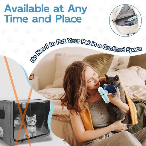 Cat Nebulizer, Pet Low Noise Nebulizer, Portable Handheld Nebulizer of Mist with Mask, Cat Inhaler for Travel or Home Daily Use for Breathing Problems, Used at Home, Outdoor Use (S) in Kuwait