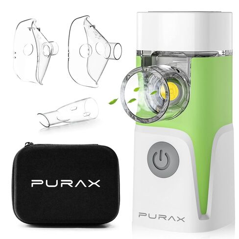 Portable 8cc Mesh Nebulizer with LED Display - Rechargeable Handheld Nebulizer Machine, Quiet Operation, Dual Speeds & Travel Case Included for Adults & Kids in Kuwait