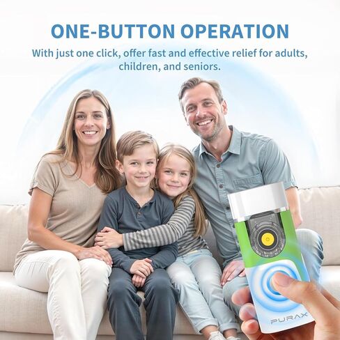 Portable 8cc Mesh Nebulizer with LED Display - Rechargeable Handheld Nebulizer Machine, Quiet Operation, Dual Speeds & Travel Case Included for Adults & Kids in Kuwait