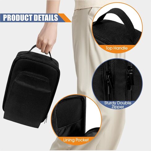 Portable Device Carrying Case Travel Organizer, Multi-Purpose Storage Bag with Adjustable Divider, Water-Resistant 600D Fabric, Compatible with Nebulizer Accessories, 7" x 4" x 12" in Kuwait