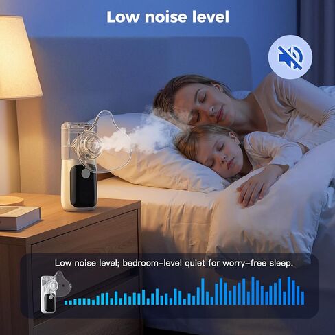 Humidifier for Adults and Kids, Portable Handheld Humidifier, with LED Display, Adjustable Modes, USB-C Rechargeable Mesh Humidifier, Silent Operation, Suitable for Home, Office and Travel in Kuwait