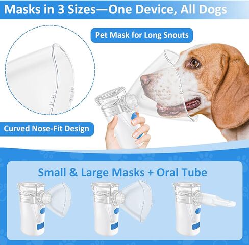 Nebulizer for Dogs Handheld Dog Nebulizer – Portable Pet Device with Dog Mask, USB Rechargeable, Quiet Operation in Kuwait