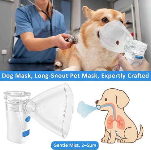 Nebulizer for Dogs Handheld Dog Nebulizer – Portable Pet Device with Dog Mask, USB Rechargeable, Quiet Operation in Kuwait