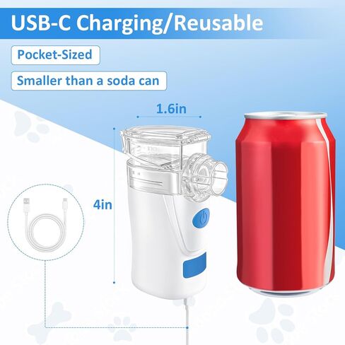 Nebulizer for Dogs Handheld Dog Nebulizer – Portable Pet Device with Dog Mask, USB Rechargeable, Quiet Operation in Kuwait