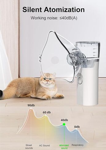 Portable Pet Nebulizer for Cats & Dogs - Handheld Cool Mist Steam Inhaler for Breathing Problems - USB Rechargeable for Home, Travel & Car Use - Veterinary Respiratory Relief Device in Kuwait