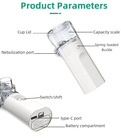 Portable Pet Nebulizer for Cats & Dogs - Handheld Cool Mist Steam Inhaler for Breathing Problems - USB Rechargeable for Home, Travel & Car Use - Veterinary Respiratory Relief Device in Kuwait