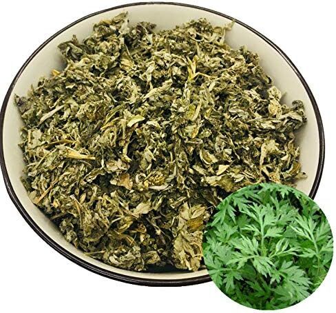 Mugwort herb Pure Leaves Fine Picked Bulk Nil Stem, Stalk, Organic Artemisia vulgaris Chemical Free - 4 ounce (Organic) in Kuwait