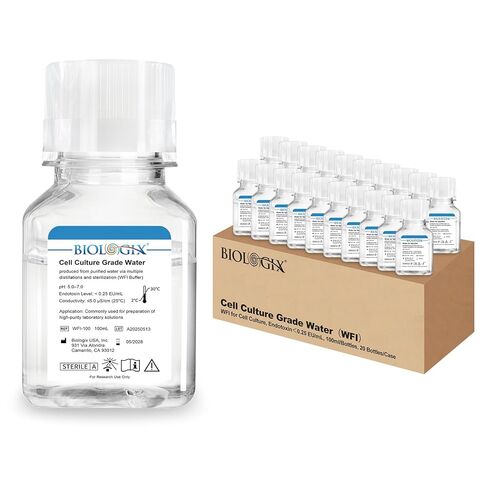 Lab Cell Culture Grade Sterile Water, Endotoxin ＜0.25 EU/mL, Multiple Distillations & Sterilization, USP Grade Solutions in Laboratories, 100ml in Saudi Arabia