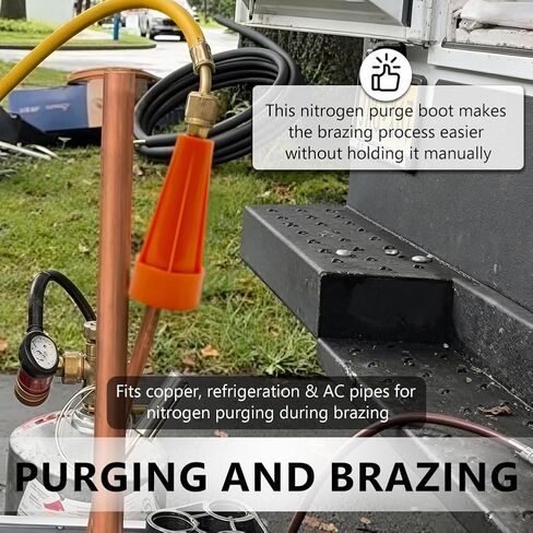 Nitrogen Purge Boot for Purging and Brazing, Hands-Free Purge Tool Suitable for Multi-Size O-Rings in Kuwait