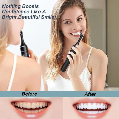 Tooth Polisher,Rechargeable Tooth Whitening Kit for Teeth Cleaning and Whitening, with 8 Brush Heads, LED Light, 5 Speed Modes Dental Polisher Personal Dental Care Kit for Home Use and Travel in Kuwait
