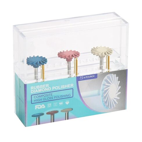 Dental Rubber Polisher Composite Resin Polishing Disc Flex Silicone Diamond 3-Step System RA Disc 14mm Kit Dentist Tools in Kuwait