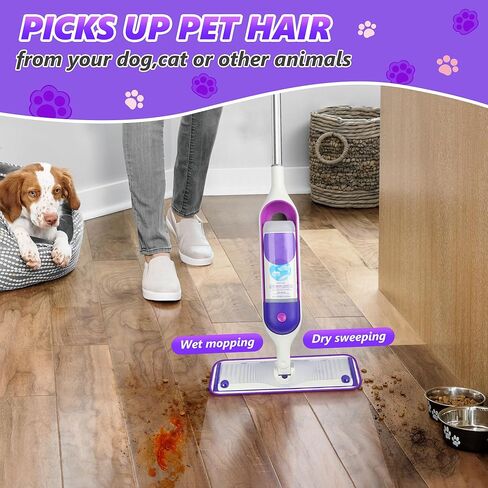 EXEGO 6 Count Reusable Microfiber Mop Pads for Swiffer PowerMop - Power Mop Pads Refills for 13 ''-15 '' Spray Mop, Hard Wood Floor Mop Pads Refills Machine Washable for Multi-Surface Floor Cleaning in Kuwait