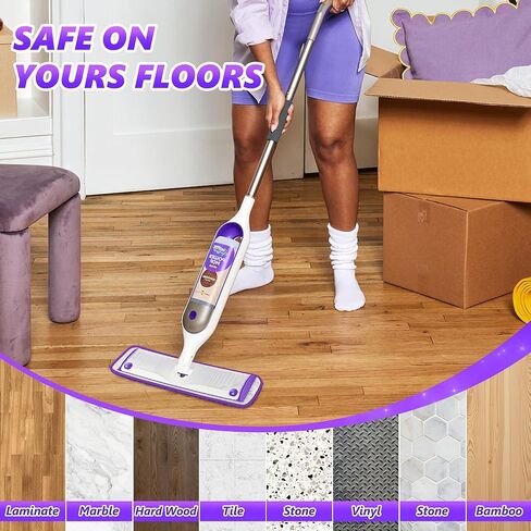 EXEGO 6 Count Reusable Microfiber Mop Pads for Swiffer PowerMop - Power Mop Pads Refills for 13 ''-15 '' Spray Mop, Hard Wood Floor Mop Pads Refills Machine Washable for Multi-Surface Floor Cleaning in Kuwait