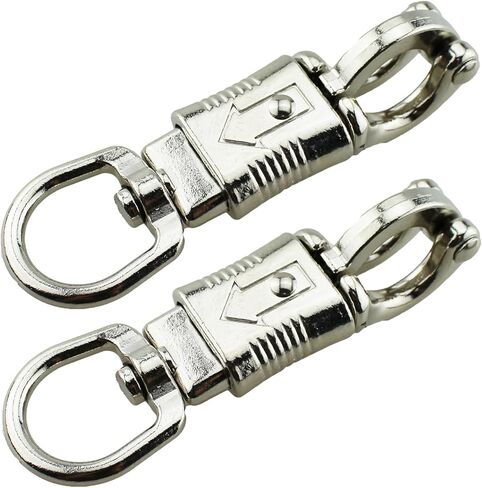 TAODAN 2PCS Silver Zinc Alloy U Shaped Quick Release Buckles 4.69x0.75inch Swivel Pet Leash Hook and Loop Hardware Accessories for Lunge Lines Whip Returns Trailer Tie Downs in Kuwait