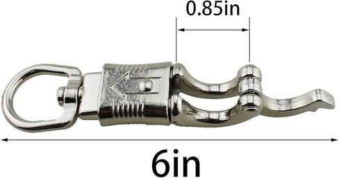 TAODAN 2PCS Silver Zinc Alloy U Shaped Quick Release Buckles 4.69x0.75inch Swivel Pet Leash Hook and Loop Hardware Accessories for Lunge Lines Whip Returns Trailer Tie Downs in Kuwait