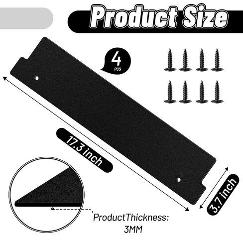 4 Pcs Bathroom Stall Privacy Strip, 17.3" X 3.8" Restroom Privacy Gap Cover, Black Restroom Partitions, Stall Gap Filler for Public Bathroom in Kuwait