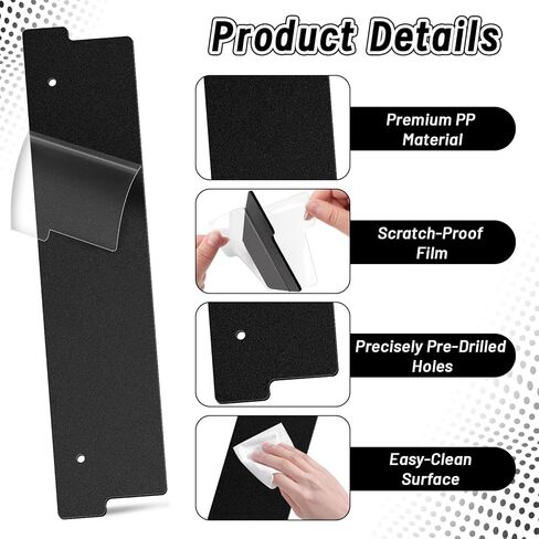 4 Pcs Bathroom Stall Privacy Strip, 17.3" X 3.8" Restroom Privacy Gap Cover, Black Restroom Partitions, Stall Gap Filler for Public Bathroom in Kuwait