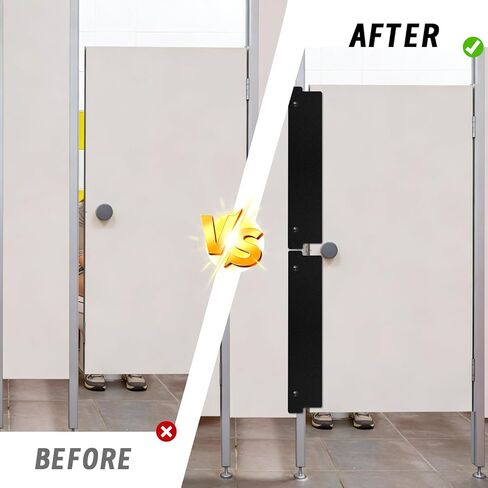 4 Pcs Bathroom Stall Privacy Strip, 17.3" X 3.8" Restroom Privacy Gap Cover, Black Restroom Partitions, Stall Gap Filler for Public Bathroom in Kuwait