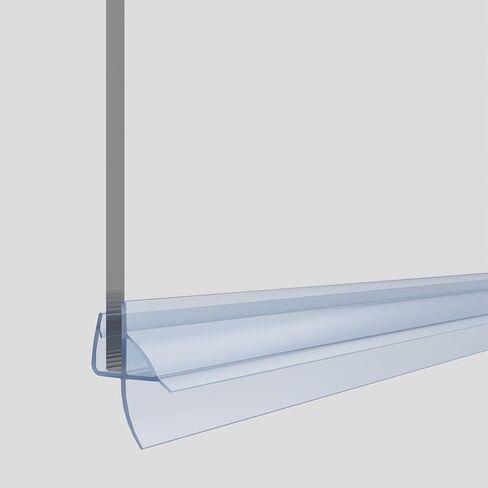 2 Packs Frameless Shower Door Side Seal Strip for 3/8 Inch (10mm) Glass, 80 Inches Vertical Polycarbonate H-Jamb 180 Degree 80" Long (2 Seals for 3/8" Glass) in Saudi Arabia
