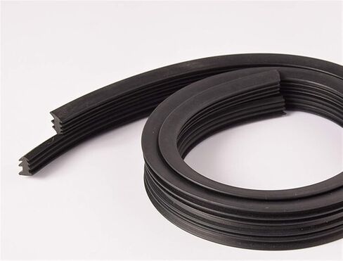 Zkenshan-Weather Striping Seal أبواب ألومنيوم عتيقة وشريط زجاجي للنوافذ، شرائط مطاطية للوحة الصوتية ذات سدادة ثابتة، شريط مانع تسرب للباب الزجاجي يوقف تسربات الدش (اللون: 3 3.5 مم أسود) in Saudi Arabia
