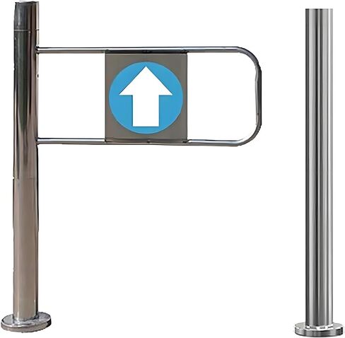 Automatic Swing Gate Safety Door - Spring-Loaded 90° Metal Barricade for Supermarkets, Libraries, Parks & Retail - Durable Safety Barrier for High Traffic Areas in Saudi Arabia