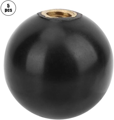Bakelite Ball Knob Handle with Built in Copper Screw Nut, 5pcs BM8 * 30 Round Shape - Durable Long Service Life, Clear Thread, Easy Installation for Machine Tools in Saudi Arabia