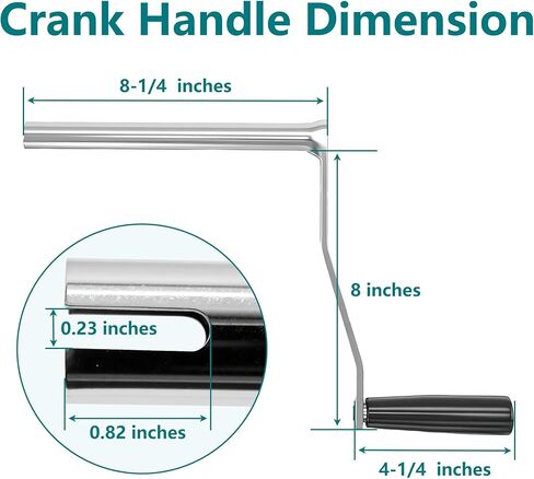 Crank Handle Replacement for Coleman Fleetwood Pop-Up Camper - Compatible with Coachmen & Fleetwood Tent Campers- Heavy Duty Iron Lift System Crank with Rotating Plastic Grip (4-1/4" Handle) in Saudi Arabia