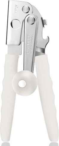 Commercial Can Opener, UHIYEE Hand Crank Can Opener Manual Heavy Duty with Comfortable Extra-long Handles, Oversized Knob, Large Handheld Can Open Easy for Big Cans, Gray in Saudi Arabia