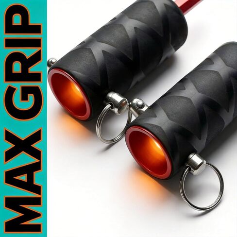 [2-Pack] 28mm Trailer Jack Drill Adapter - Heavy-Duty Red Alloy Steel Power Crank Handle for 1" Studs - Black Non-Slip Safety Sleeve - High-Torque Jack Tool for RV, Dump & Farm Trailers in Saudi Arabia