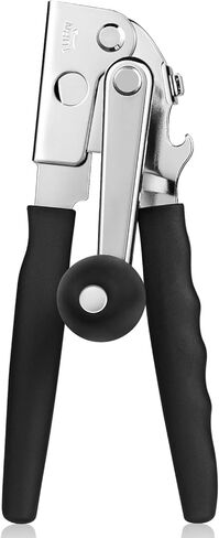 MARSWELL Heavy Duty Can Opener for Large Cans, Extra-Long Handles & Oversized Knob for Easy Cranking, Commercial Manual Hand Crank Opener Opens Big #10 Cans Smoothly, Strong All-Steel Construction in Saudi Arabia