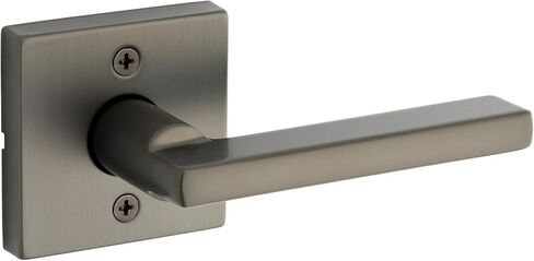 kwikset halifax مقبض باب داخلي مربع للخصوصية مع قفل، رافعة باب للحمام وغرفة النوم، قفل دوار بدون مفتاح قابل للعكس من المعدن in Saudi Arabia