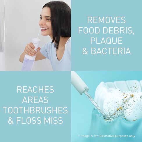 Panasonic 300 Series EW-DJ26-V303 Ultrasonic Dental Water Pulser, Oral Irrigator, 200ml, IPX7, 2 Standard Tips, 5 Pressure Settings, Travel Accessory, Purple in Saudi Arabia