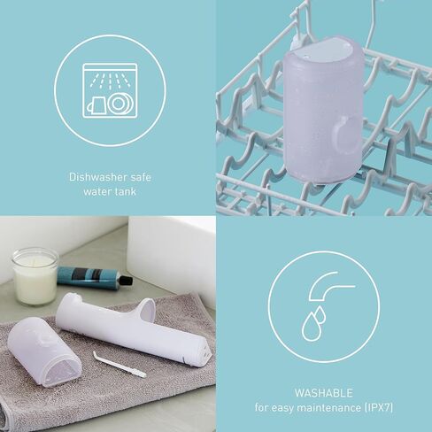 Panasonic 300 Series EW-DJ26-V303 Ultrasonic Dental Water Pulser, Oral Irrigator, 200ml, IPX7, 2 Standard Tips, 5 Pressure Settings, Travel Accessory, Purple in Saudi Arabia