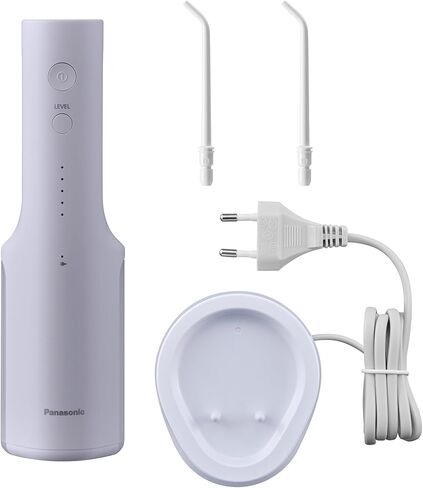 Panasonic 300 Series EW-DJ26-V303 Ultrasonic Dental Water Pulser, Oral Irrigator, 200ml, IPX7, 2 Standard Tips, 5 Pressure Settings, Travel Accessory, Purple in Saudi Arabia