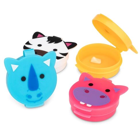Practicon Smile Aisle Safari Animal Tooth Savers, Assorted Animal Designs, Tooth Holders for Lost Baby Teeth, Kids Keepsake for Tooth Fairy, Dental Toys & Giveaways, Dentist Office Gifts, Pack of 72 in Kuwait