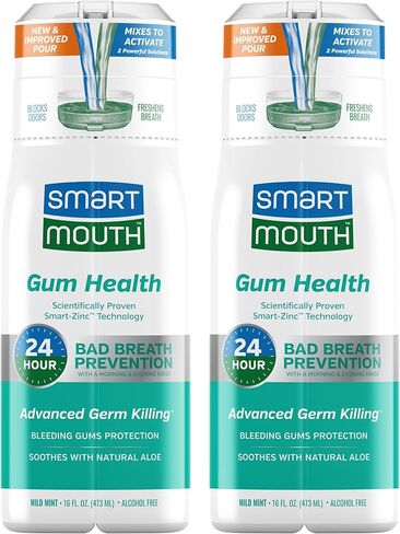 SmartMouth Gum Health Zinc Activated Breath Rinse 16oz, 2 Pack in Kuwait